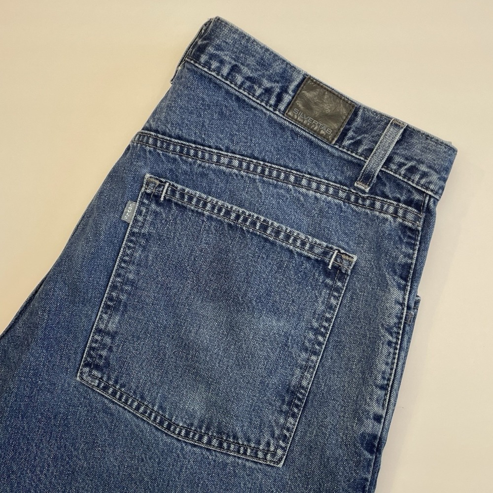 Levi's SilverTab Baggy Fit Jeans Men 38x32 Blue Vintage Made in USA Wide Leg Y2K